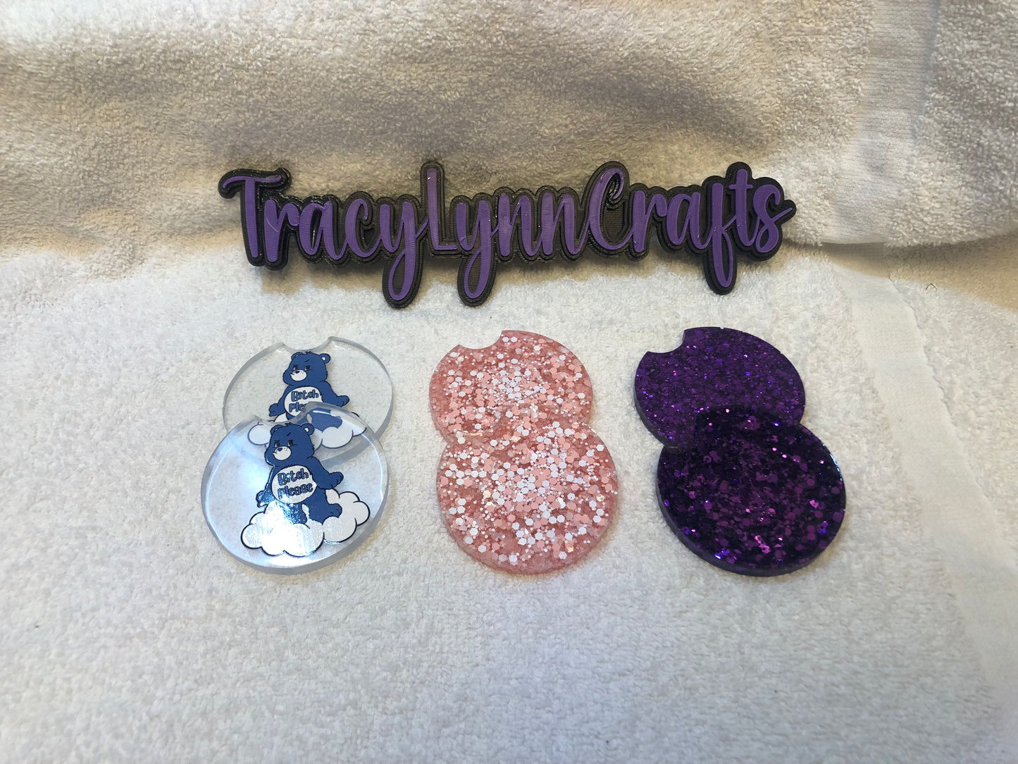 Acrylic car coasters